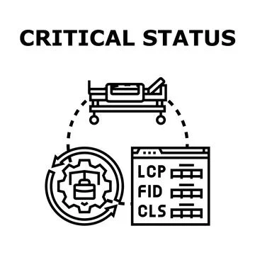 Optimizing critical status for website performance health Stock Illustration