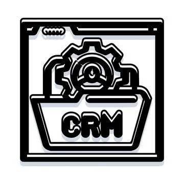 Optimizing customer relationship management crm system software Stock Illustration