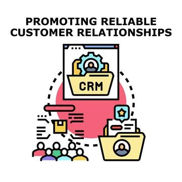 Optimizing customer relationship management developing business strategy Stock-Illustration