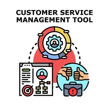Optimizing customer service management and support tool Ilustração Stock