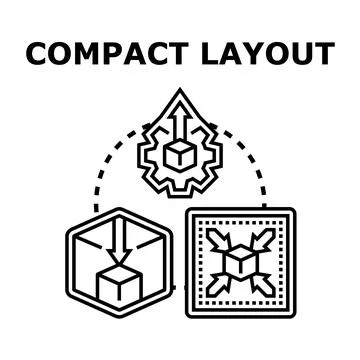 Optimizing data structure and compact layout concept Illustrazione stock
