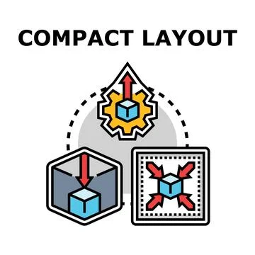Optimizing data structure and compact layout concept Stock Illustration