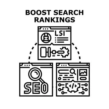 Optimizing digital content for enhanced search engine performance Stock Illustration
