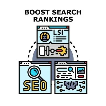 Optimizing digital content for enhanced search engine performance Stock Illustration