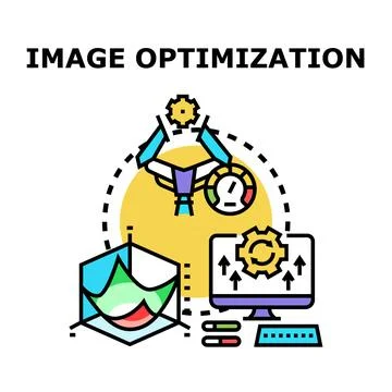 Optimizing digital image processing for web performance Stock Illustration