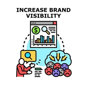 Optimizing digital marketing for increased brand visibility Stock Illustration