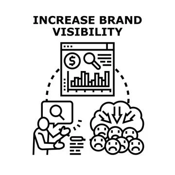 Optimizing digital marketing for increased brand visibility イラスト素材