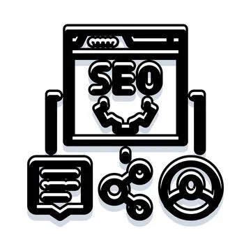 Optimizing digital marketing strategy for search engine visibility 스톡 일러스트