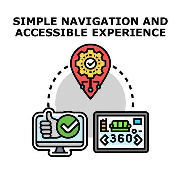 Optimizing digital navigation for accessible user experience Stock Illustration