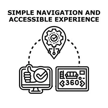 Optimizing digital navigation for accessible user experience Stock Illustration