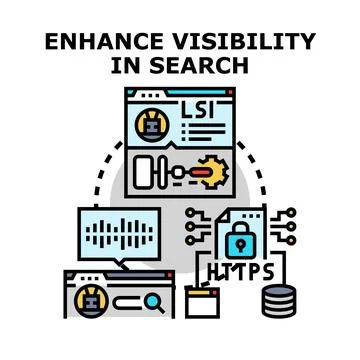 Optimizing digital presence for improving search engine ranking Stock Illustration