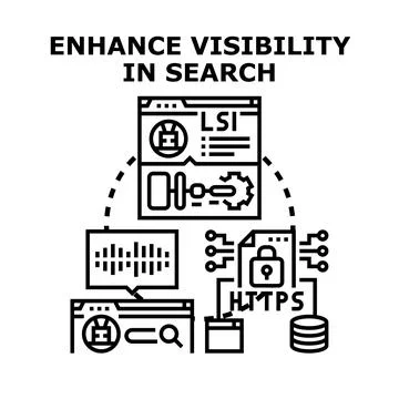 Optimizing digital presence for improving search engine ranking Stock Illustration