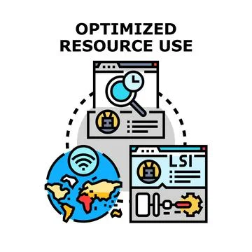Optimizing digital resources for efficient web performance Stock Illustration