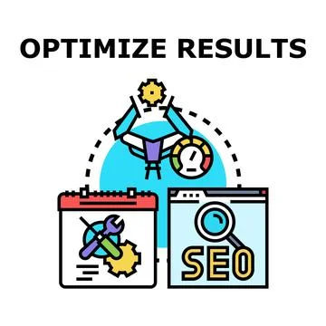Optimizing digital strategy for website search engine ranking Stock Illustration