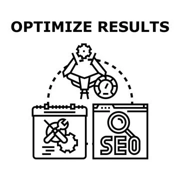 Optimizing digital strategy for website search engine ranking Stock Illustration