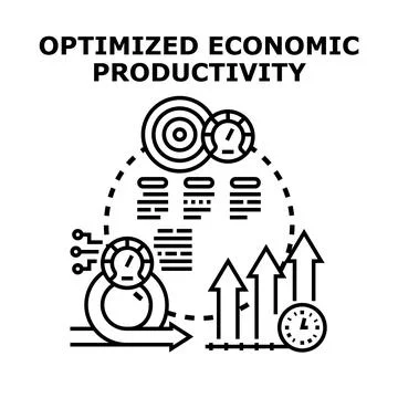 Optimizing economic productivity vector illustration concept Stockillustratie
