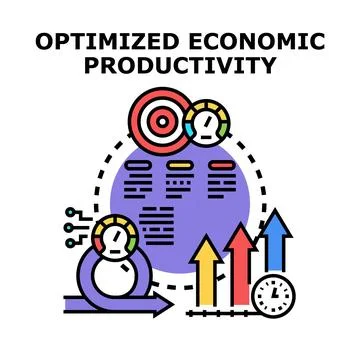 Optimizing economic productivity vector illustration concept Stock Illustration