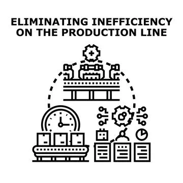 Optimizing efficiency in production line management process イラスト素材
