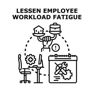 Optimizing employee workflow reducing fatigue concept イラスト素材