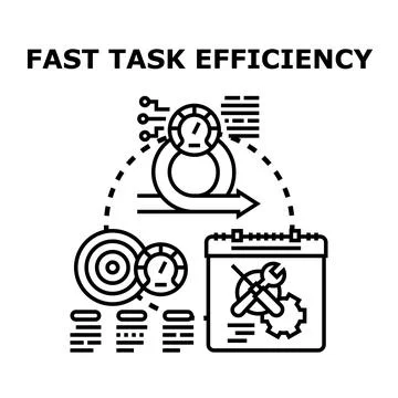 Optimizing fast task efficiency productivity agile project Illustration