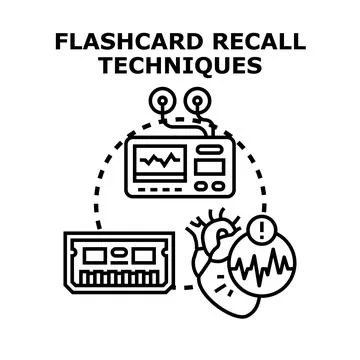 Optimizing flashcard recall techniques for enhanced learning memory イラスト素材