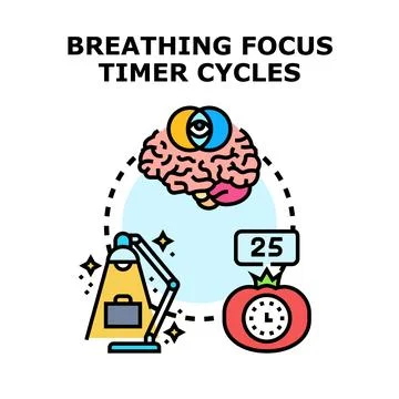 Optimizing focus and productivity using work timer cycles Stock Illustration