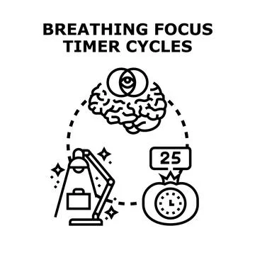 Optimizing focus and productivity using work timer cycles Stock Illustration