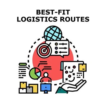 Optimizing global logistics routes and supply chain management Stock Illustration