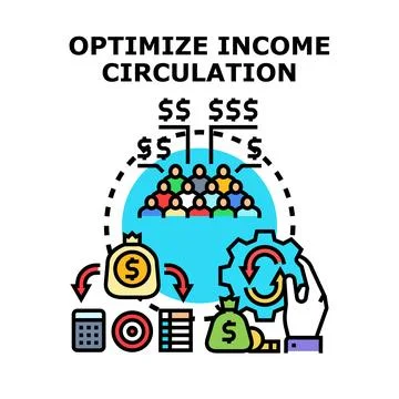 Optimizing income circulation process and financial management strategy Stock Illustration