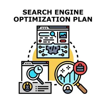 Optimizing internet presence through search engine marketing plan Illustration