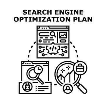 Optimizing internet presence through search engine marketing plan Illustration