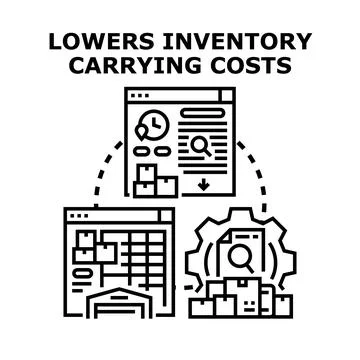 Optimizing inventory management system for lower carrying costs Illustrazione stock