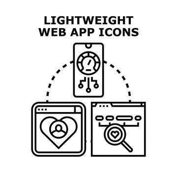 Optimizing lightweight web application performance and user experience Stock-Illustration
