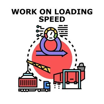 Optimizing loading speed for efficient logistics and digital delivery Stockillustratie