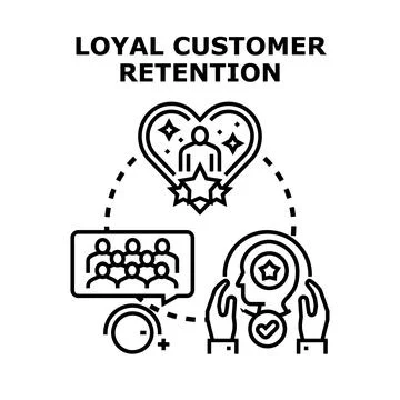 Optimizing loyal customer retention and brand connection Stock Illustration