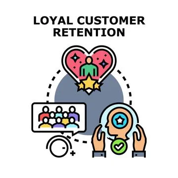 Optimizing loyal customer retention and brand connection Stock Illustration