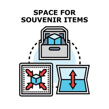 Optimizing luggage space for souvenir items Stock Illustration
