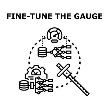 Optimizing machine learning model performance with data gauge 스톡 일러스트