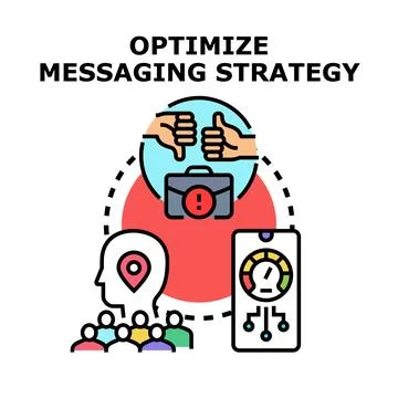 Optimizing messaging strategy for audience engagement and feedback Stock Illustration
