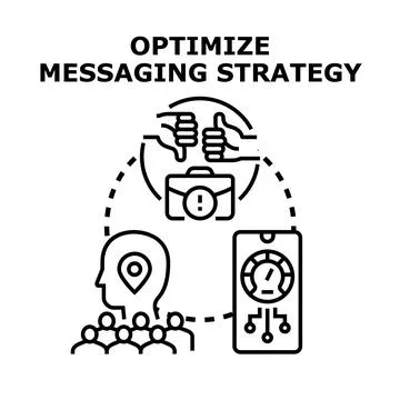 Optimizing messaging strategy for audience engagement and feedback Illustrazione stock
