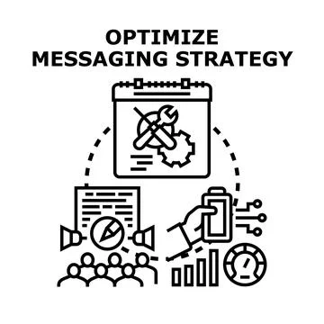 Optimizing messaging strategy for effective communication and business growth Stock Illustration