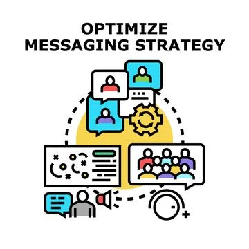 Optimizing messaging strategy for target audience engagement Ilustración de archivo