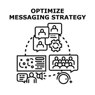 Optimizing messaging strategy for target audience engagement Ilustración de archivo