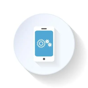 Optimizing mobile application flat icon Stock Illustration