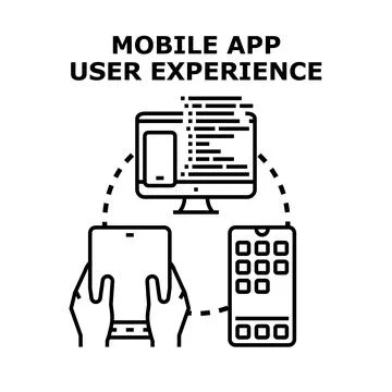 Optimizing mobile application user experience across devices Stock Illustration