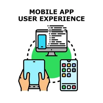 Optimizing mobile application user experience across devices Stock Illustration