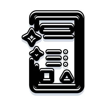 Optimizing mobile phone interface with sparkle cleaning icon concept Stock Illustration
