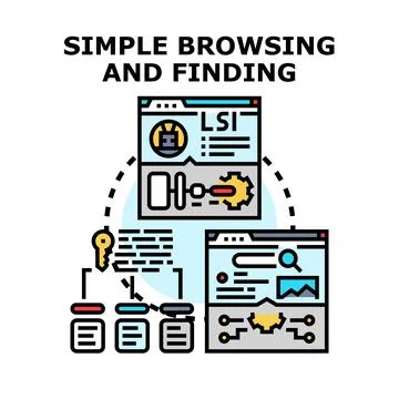 Optimizing online browsing and information finding strategy Illustrazione stock