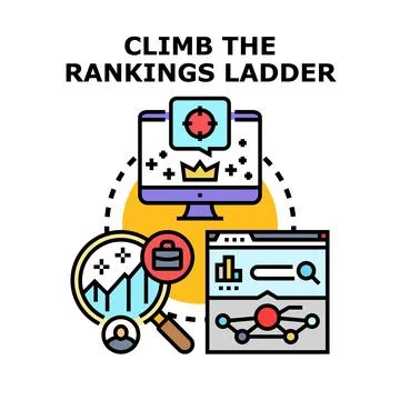 Optimizing online rankings for successful digital marketing Illustrazione stock