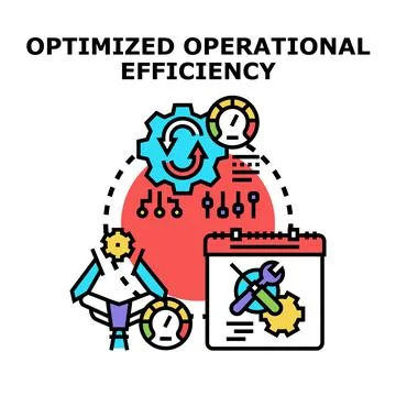 Optimizing operational efficiency and business productivity concept Stock Illustration